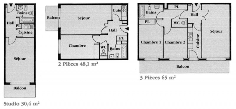 plan des appartements de la résidence